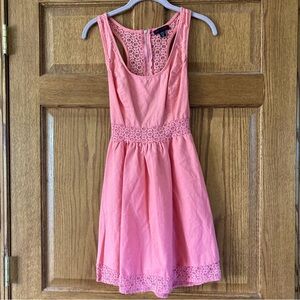 5/$15 Casual Leo Meets Virgo Salmon Pink/Orange Dress Medium